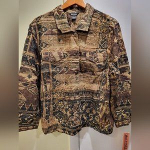 NWT MULTIPLES Fashion Mocha Button Down Shirt Sz XL